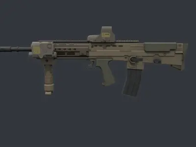 L85-A3 Pack accessories Low-poly 3D model