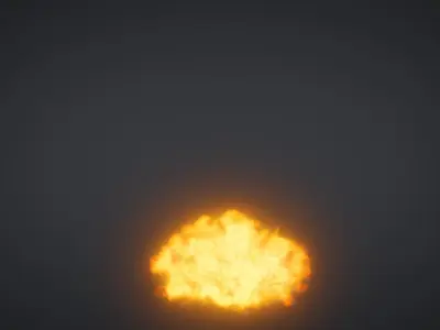 Explosion smoke cloud 3D model