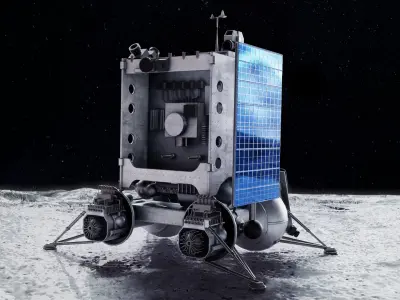 Luna 25 Lunar Lander 3D model
