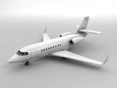 Dassault Falcon 2000 Aircraft  Low-poly 3D model