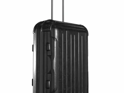 Rolling Travel Suitcase  With Money Low-poly 3D model