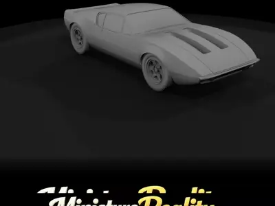 1-87 AMC AMX 2 1969 Print Ready STL 3D print model