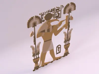 Egyptian Symbols - 047 Low-poly 3D model