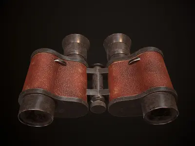 Old Binoculars Low-poly 3D model purchase