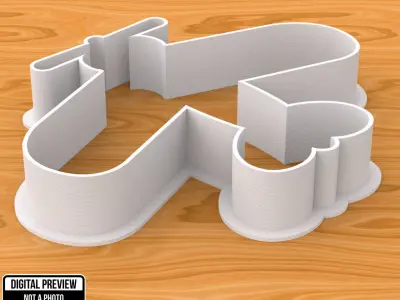 Acrobatic Aircraft Dough Fondant Cookie Cutter 3D print model