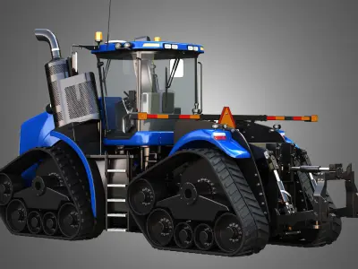 NH - T9 Articulated Tractor -  With Rubber Tracks System 3D model