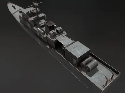 Kondor II Class Vessel Low-poly 3D model