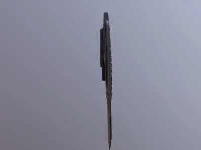 Crooked knife Free low-poly 3D model