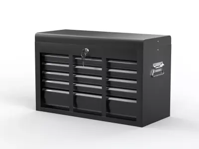 Portable Metal Tool Chest Cabinet 3D model