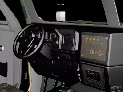 Armored 4x4 Military Tactical Command Vehicle 3D Model 3D model