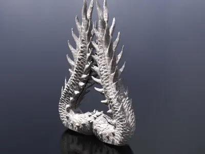 Dragon stylized tail Arch 2 3D model