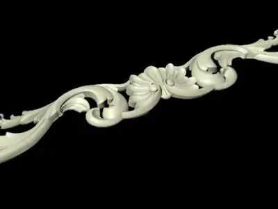 Central decor ornament for furniture 3D model 1156
