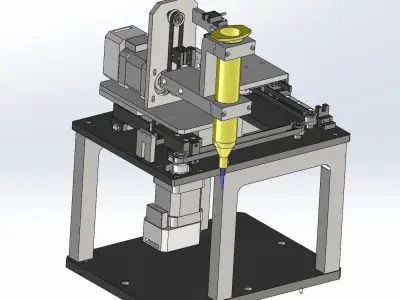 Three axis belt mechanism 3D model