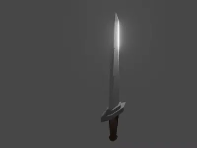 Low Poly Sword Free low-poly 3D model 2