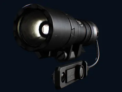 SureFire Flashlight Weapon Attachment Low-poly 3D model