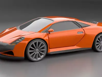 Panteox concept car 3d model 3D model