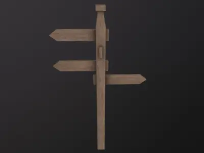 Signpost 3D Model Low-poly 3D model
