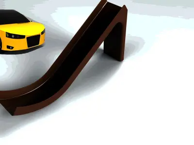 Car racing track 3D print model