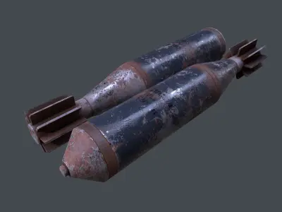 Mortar Projectile 60mm M83 3D model buy