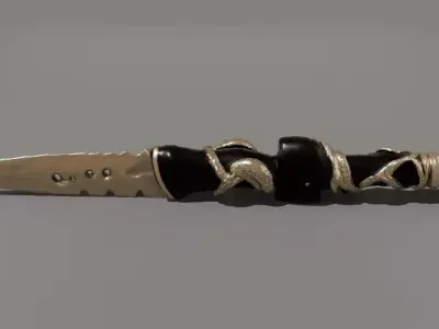 Forgotten Serpent Dagger Low Poly Dark Fantasy Low-poly 3D model