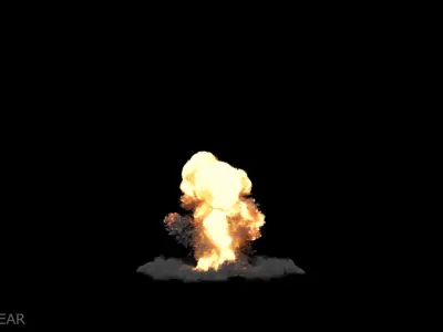 VDB Nuclear Explosion 3D Animations VFX 3D model