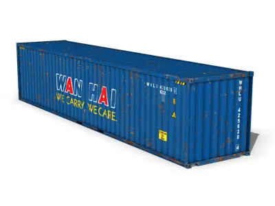 40ft Shipping Container - Wan Hai 3D model