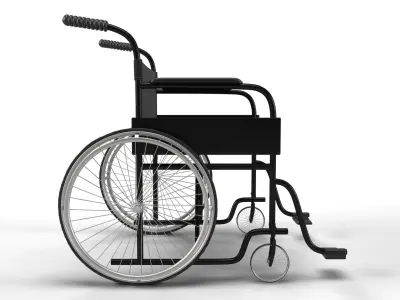 Disability wheelchair Low-poly 3D model