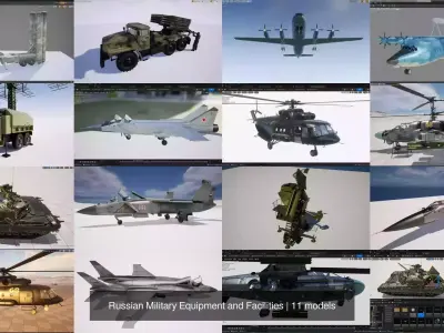 Russian Military Equipment and Facilities 3D Model Collection