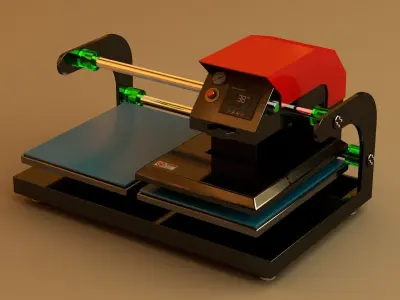 Double Bed Heat Press Machine 3D model
