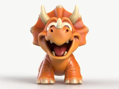 Triceratops Toy 1 3D model