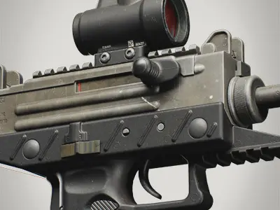UZI PRO IWI Low-poly 3D model