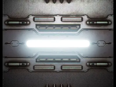 PBR Sci-Fi Texture Pack 15 Low-poly 3D model