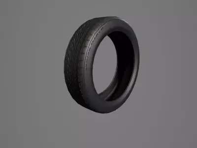 Car Wheel Low-poly 3D model