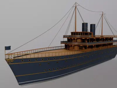 Historical Boat 3D model