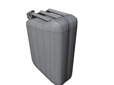 Low Poly Gas Can Jerry Can 4K PBR Game-Ready Low-poly 3D model