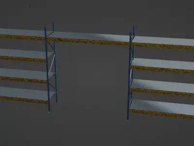 Warehouse Shelves 3D model buy