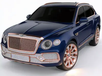 Luxury Jeweled Bentley Bentayga SUV Low-poly 3D model