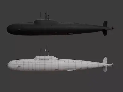 Submarine Soviet 3D model