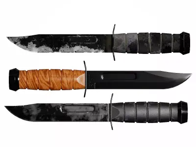 KABAR Military Knife Low-poly 3D model