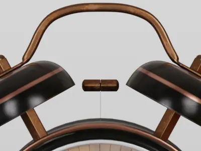 Old Alarm Clock 3d Model 3D model