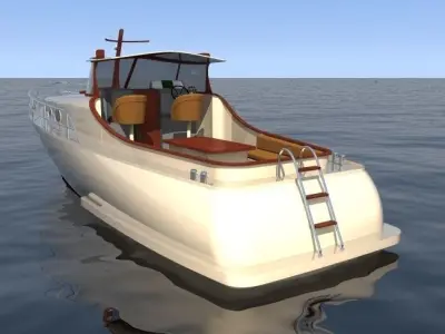 yacht motor 3D model