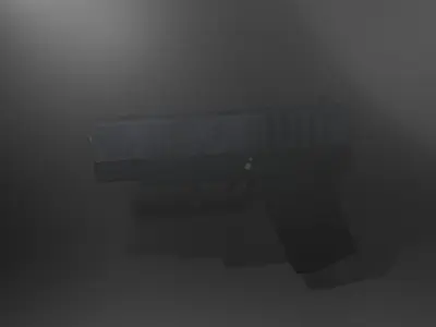 3D Low Poly Pistol Glock Model Low-poly 3D model