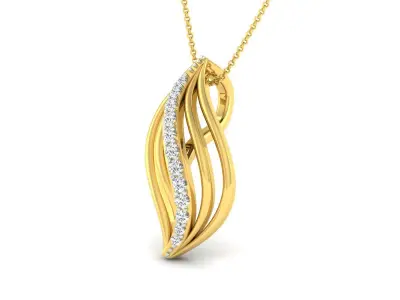 curve style earring pendent set 3D print model