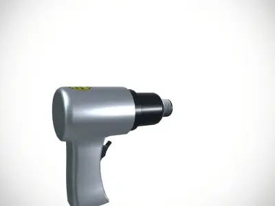 Heavy Duty Air Hammer Pneumatic Tools Low-poly 3D model
