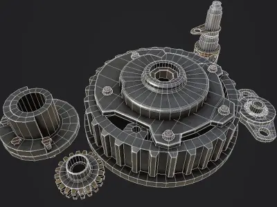 Spare Parts Low-poly 3D model