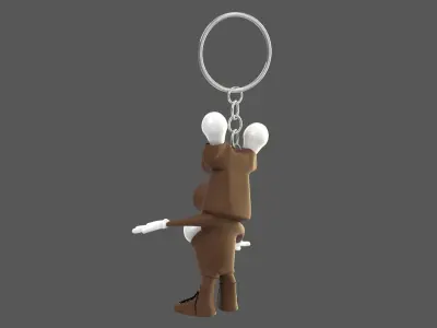  Cartoon Bulb Holder v1 Keychain 