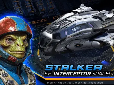 SF STALKER Spaceship Low-poly 3D model