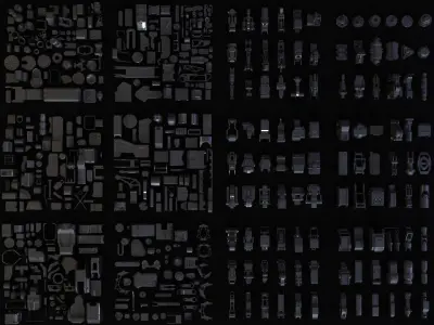 Kitbash city 3D model