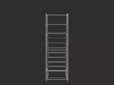 Realistic Ladder 3D Model with Detailed Rungs and Frame Low-poly 3D model