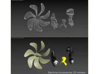 Maritime Accessories Low-poly 3D model
